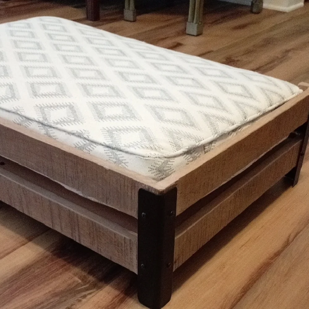 Elegant Cream and Brown Pet Bed